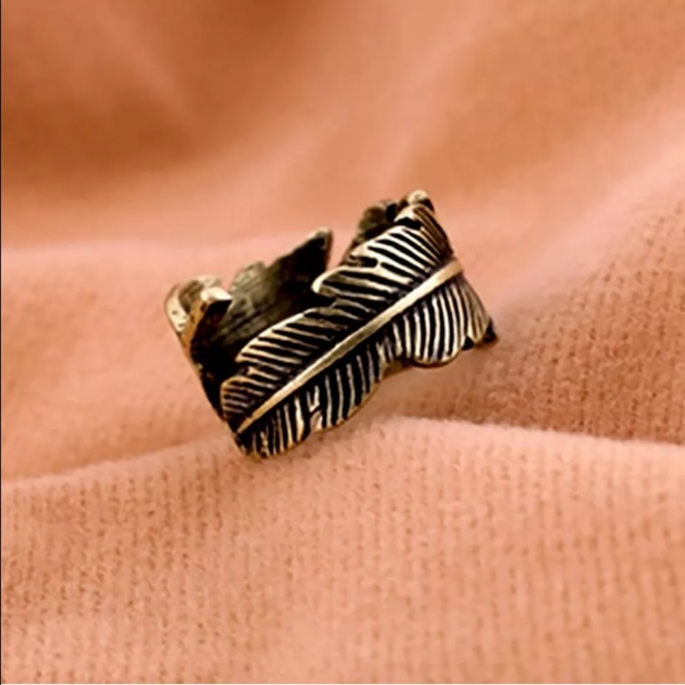 Antique Gold Leaf Wrap Ring! NEW!